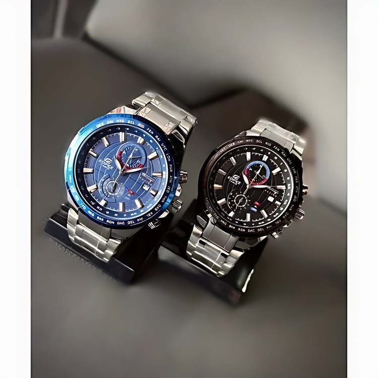 ساعت مچی مردانه اورجینال کاسیو ادی فایس سه موتور فعال ضد اب رنگ ثابت