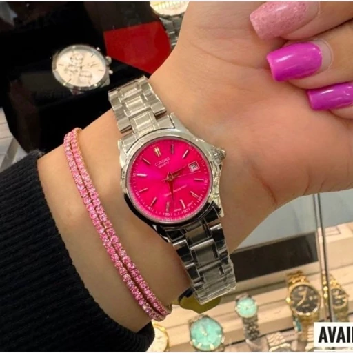 ساعت مچی زنانه کاسیو casio اصل بند استیل نقره ای خاص وجذاب
