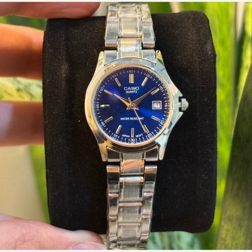 ساعت مچی زنانه کاسیو casio اصل بند استیل نقره ای  خاص وجذاب