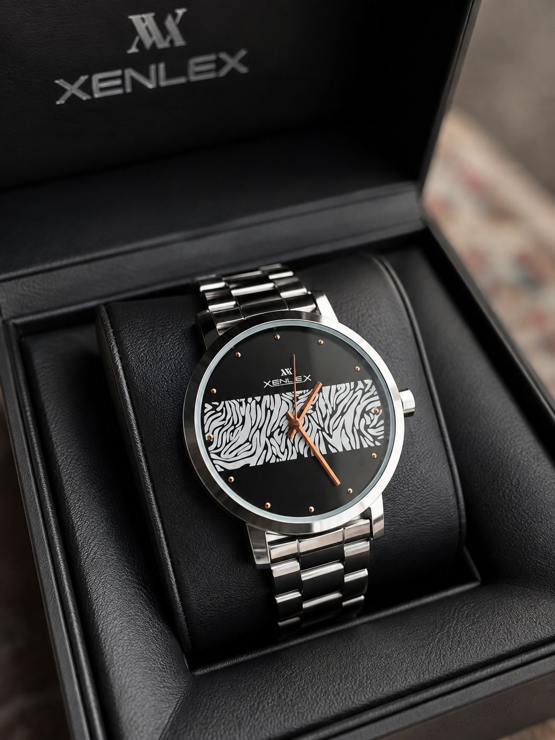 ساعت مچی زنانه زنلکس رنگ ثابت ضد اب فول استیل کیفیت عالی XENLEX