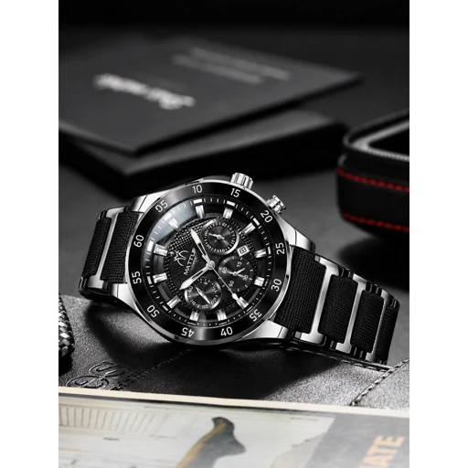 ساعت مچی مردانه اورجینال متوری سه موتور فعال دارای روزشمار رنگ ثابت ضد اب شب نما کیفیت مسترMATTURI