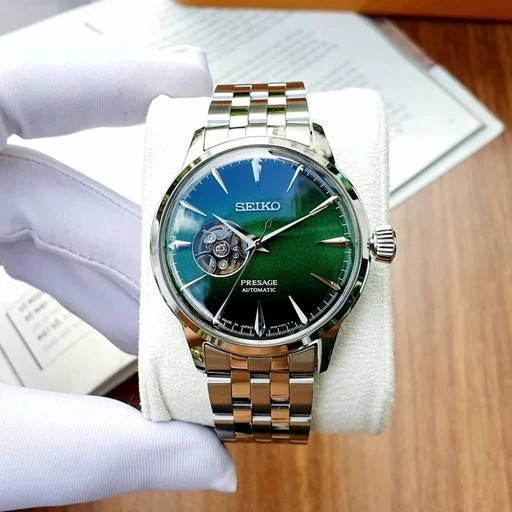 ساعت مچی مردانه اتوماتیک سیکو ضداب رنگ ثابت قفل مخفی حک برند سیکو اتوماتیک.SEIKO